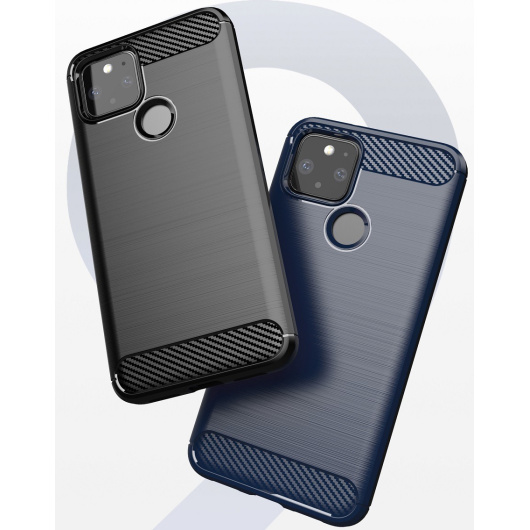 Защитный чехол Carbon для Google Pixel 5 Синий