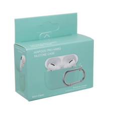 Силиконовый чехол с карабином для AirPods PRO Mint Green