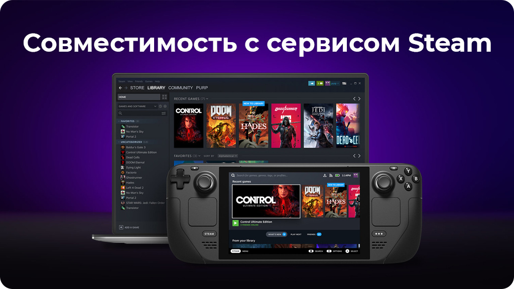 Игровая портативная консоль Valve Steam Deck 256Gb