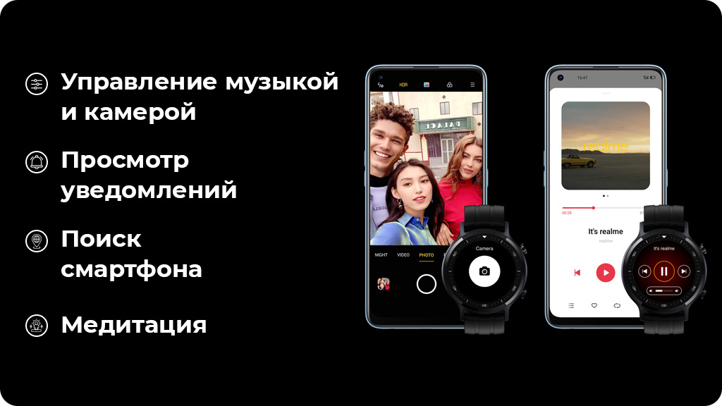 Умные часы Realme Watch S Черные